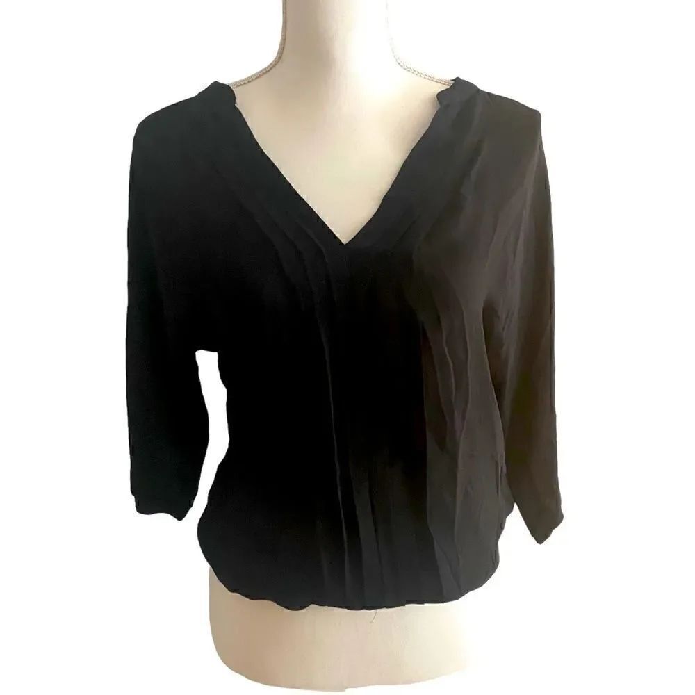 Joie Black Silk Blouse Size XS Oversized